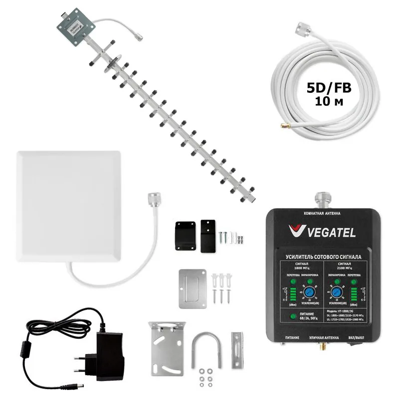 Репитер VEGATEL комплект VT-1800/3G-kit 14Y LED