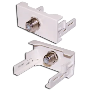 Вставка LANMASTER Mosaic 22.5x45 с RF-адаптером F-81 белая