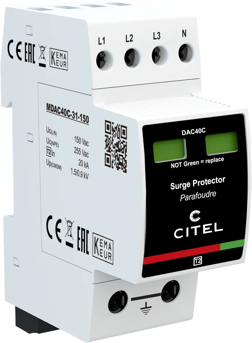 Устройство защиты от импульсных перенапряжений Citel DAC40CS-31-150 (821520122), тип 2