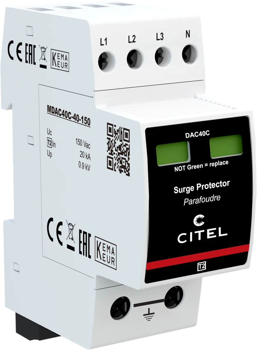 Устройство защиты от импульсных перенапряжений Citel DAC40CS-40-150 (821510122), тип 2
