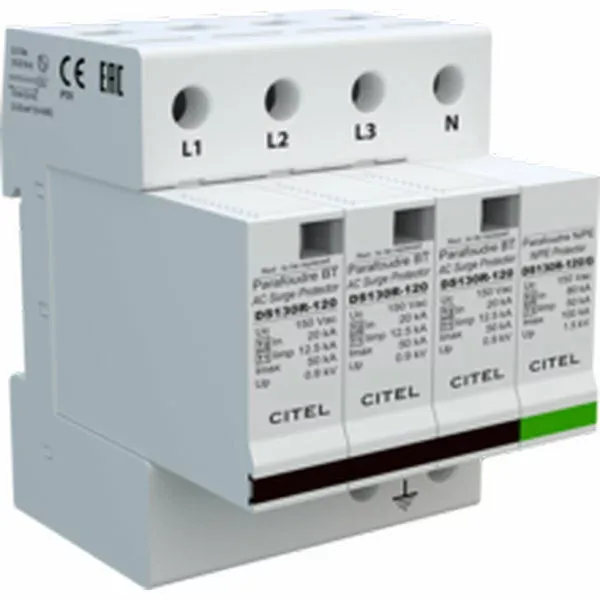 Устройство защиты от импульсных перенапряжений Citel DS134R-120/G (571624), тип 1+2