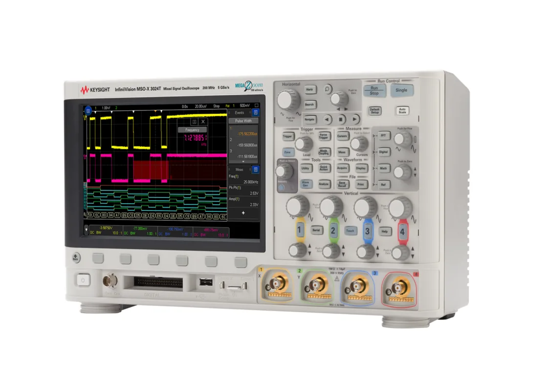 Осциллограф смешанных сигналов Keysight MSOX3024T, 200 МГц, 4 аналоговых и 16 цифровых каналов