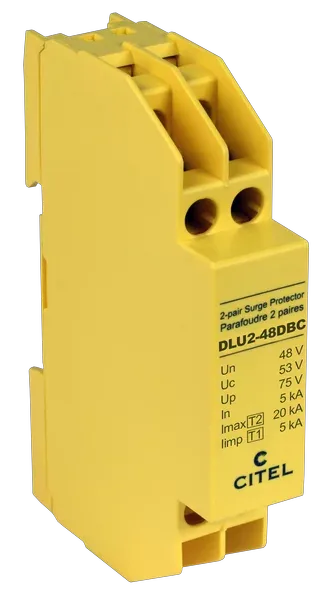 Устройство защиты от импульсных перенапряжений Citel DLU2-48DBC (640434), 2 пары, сети Fipway, WorldFIP, FieldBus-h2