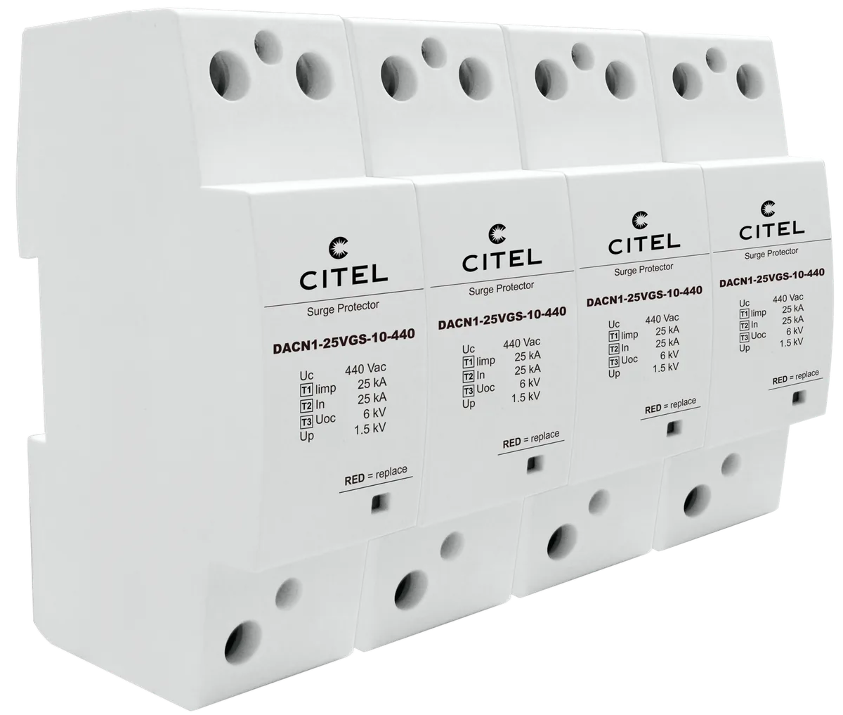 Устройство защиты от импульсных перенапряжений Citel DACN1-25VGS-40-440 (29224022), тип 1+2+3, Iimp 25кА