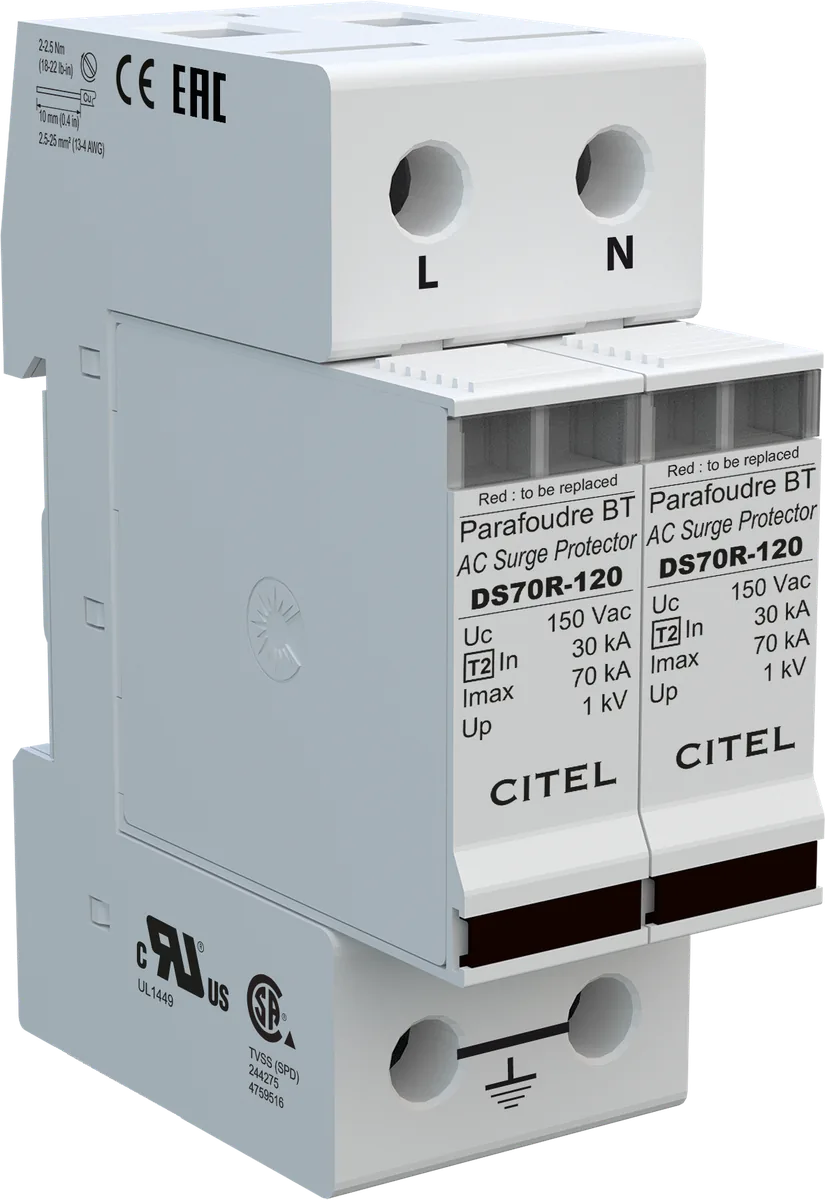 Устройство защиты от импульсных перенапряжений Citel DS72R-120 (491601), тип 2