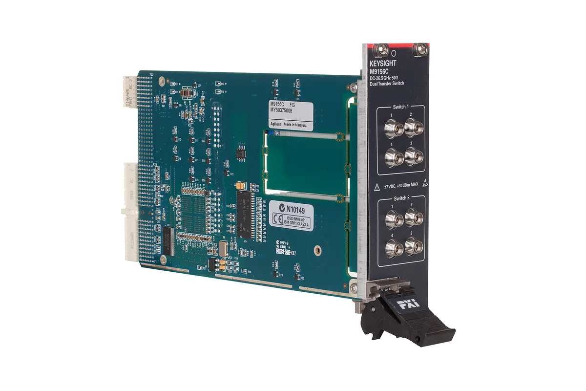 Коммутатор передачи коаксиальный сдвоенный в формате PXI Hybrid Keysight M9156CH40