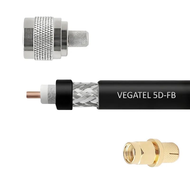 Кабельная сборка 5D-FB VEGATEL Cu ГОСТ N-male-SMA-male 1 м