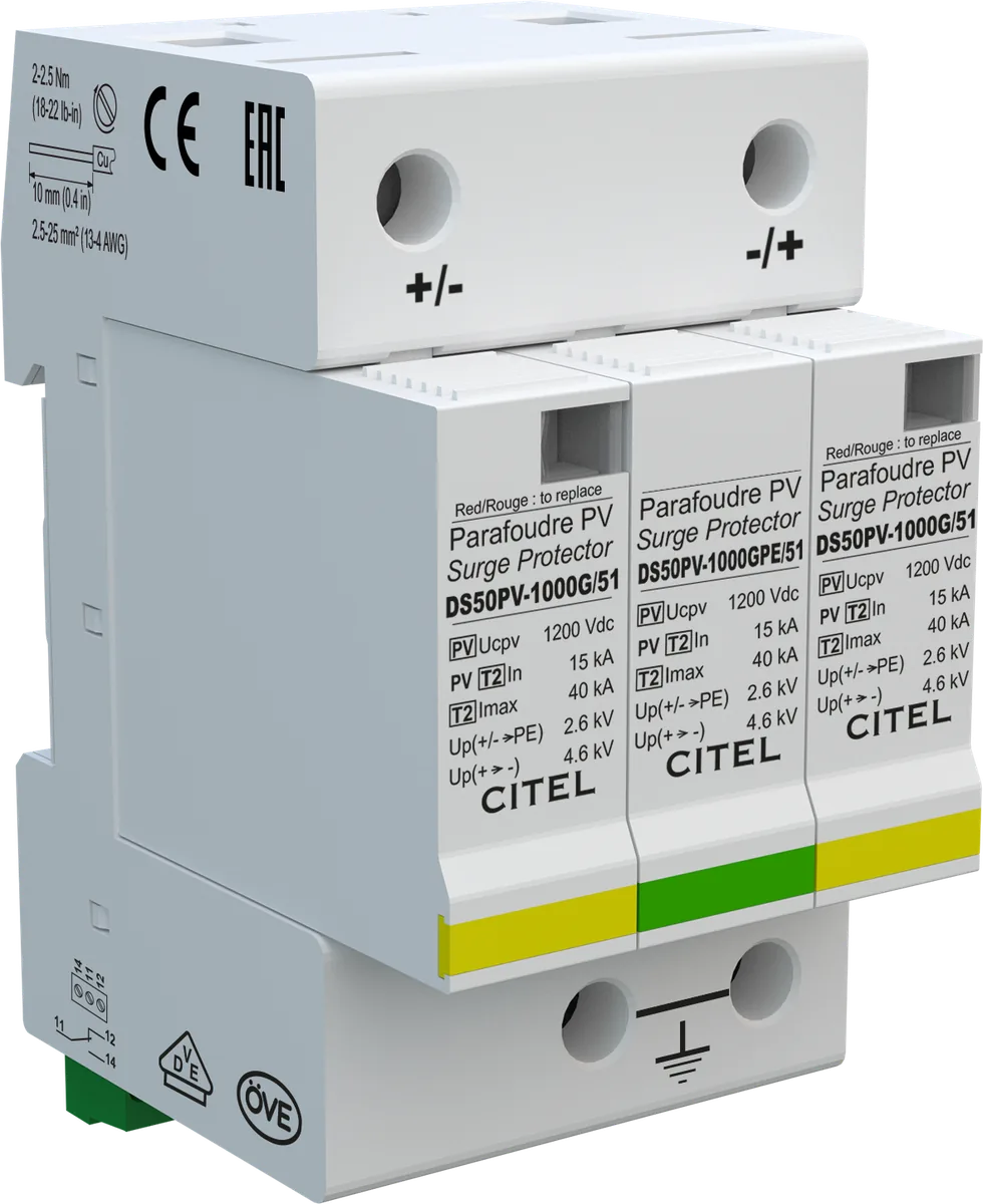 Устройство защиты от импульсных перенапряжений Citel DS50PVS-1000G/51 (480391)