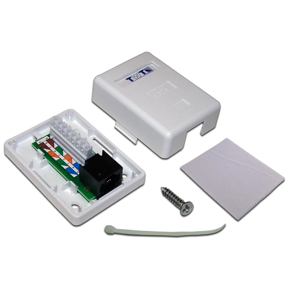 Настенная розетка LANMASTER 1 порт RJ-45 категории 6, UTP, белая