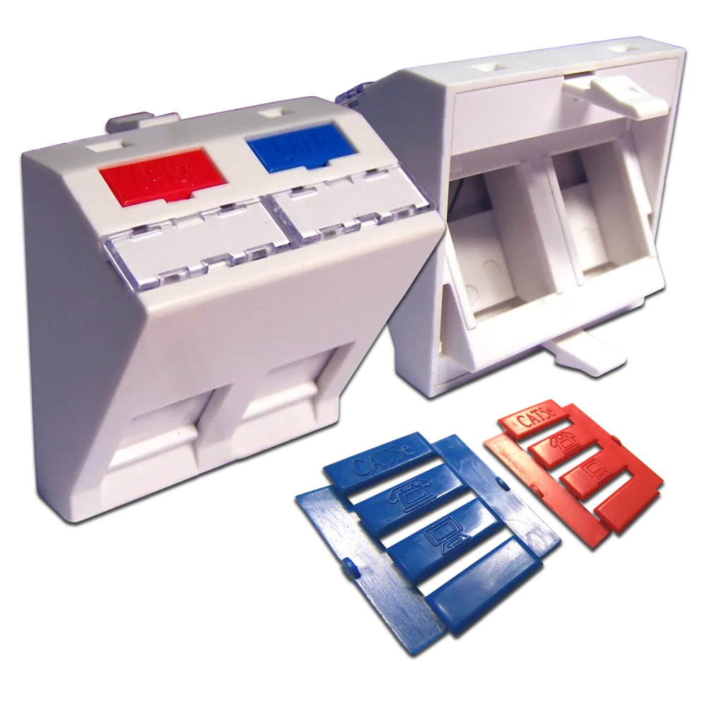 Вставка LANMASTER 45x45 на 2 кейстоуна