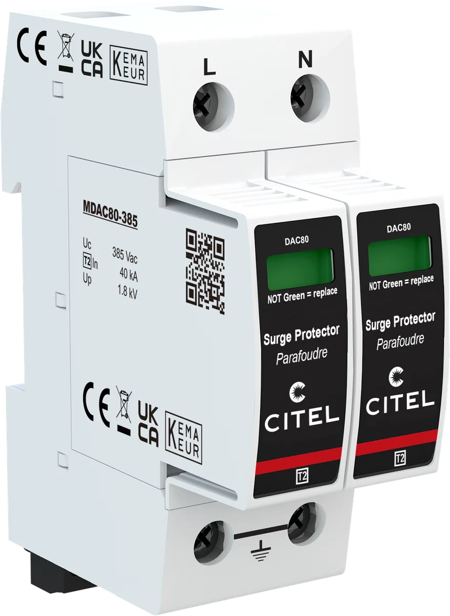 Устройство защиты от импульсных перенапряжений Citel DAC80S-20-385 (821210522), тип 2, Imax 80 кА