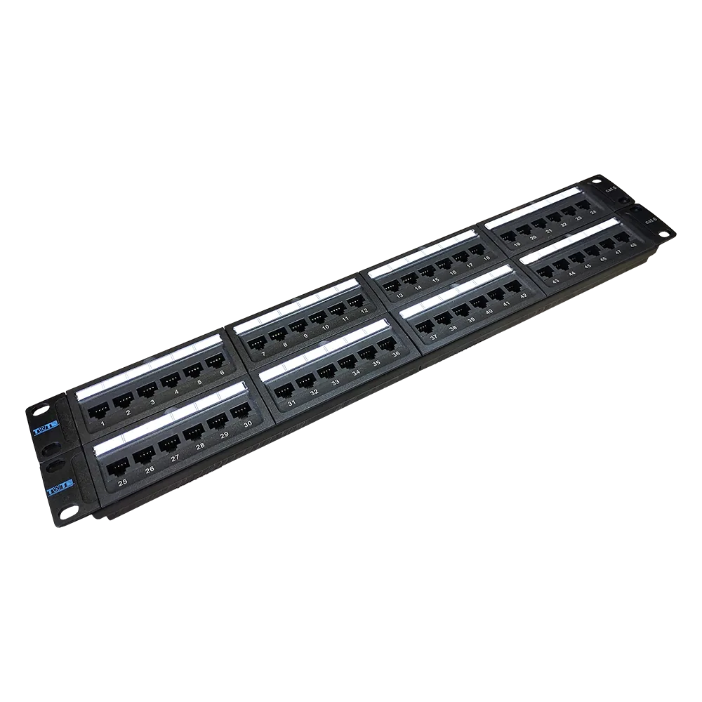 Патч-панель LANMASTER TWT 48 портов, UTP, кат.6, 2U
