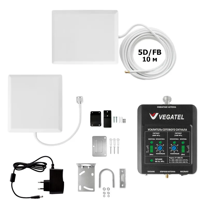 Репитер VEGATEL комплект VT-1800/3G-kit LED