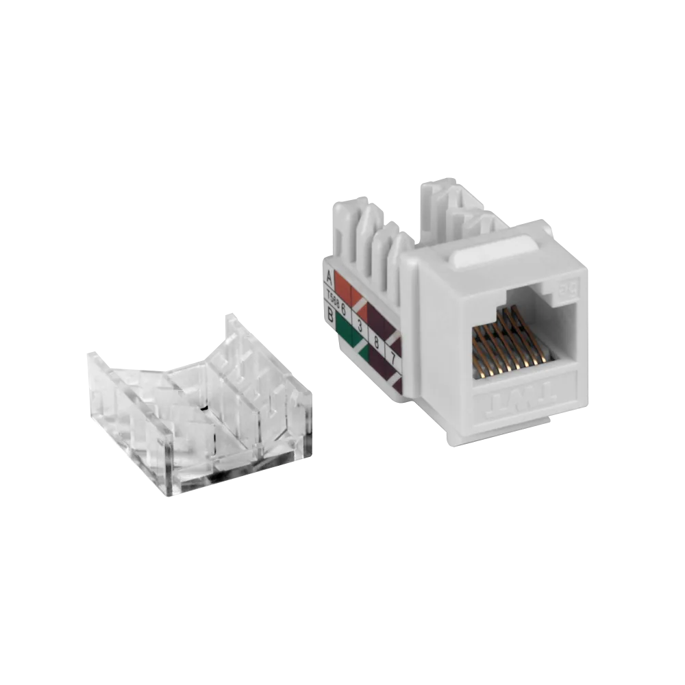 Модуль LANMASTER Keystone RJ45, Cat.5E, UTP, 90 градусов, белый