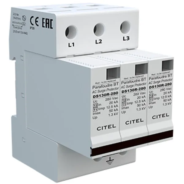 Устройство защиты от импульсных перенапряжений Citel DS133RS-280 (571113), тип 1+2