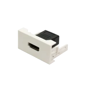 Вставка LANMASTER Mosaic 22.5x45 с прямым адаптером HDMI мама-мама белая