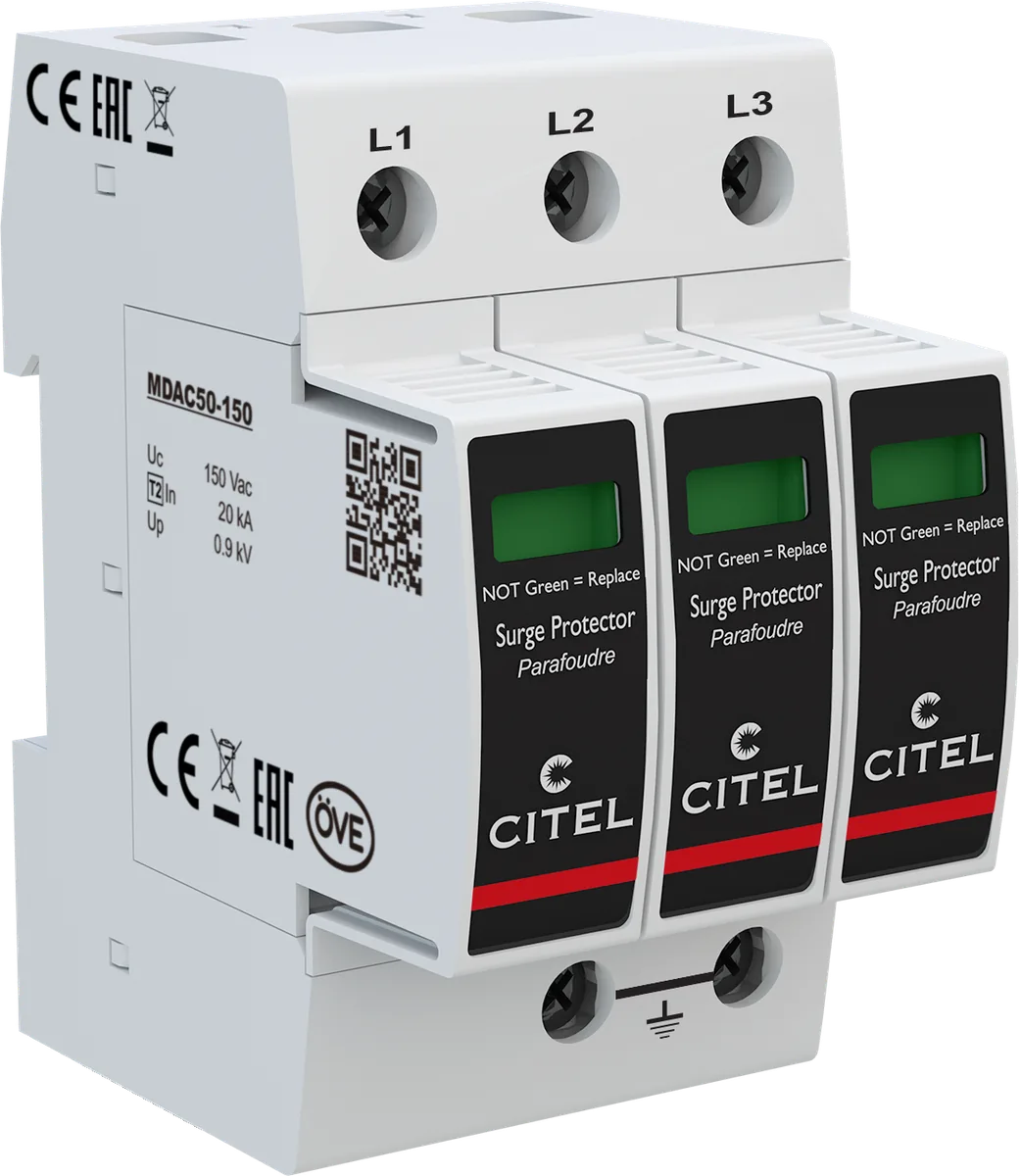 Устройство защиты от импульсных перенапряжений Citel DAC50-30-150 (821110113), тип 2