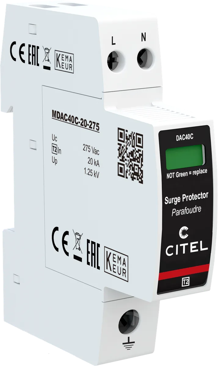 Устройство защиты от импульсных перенапряжений Citel DAC40C-20-275 (821510211), тип 2