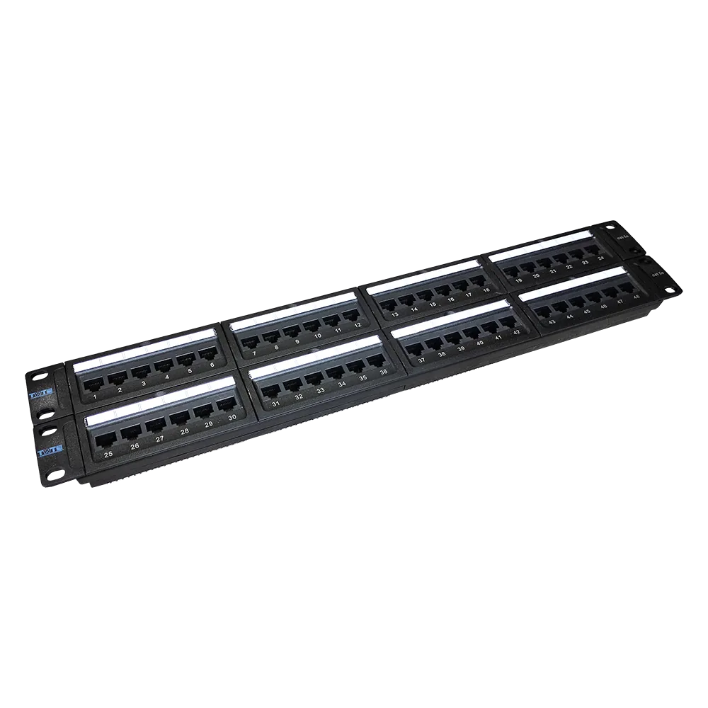 Патч-панель LANMASTER TWT 48 портов, UTP, кат.5E, 2U