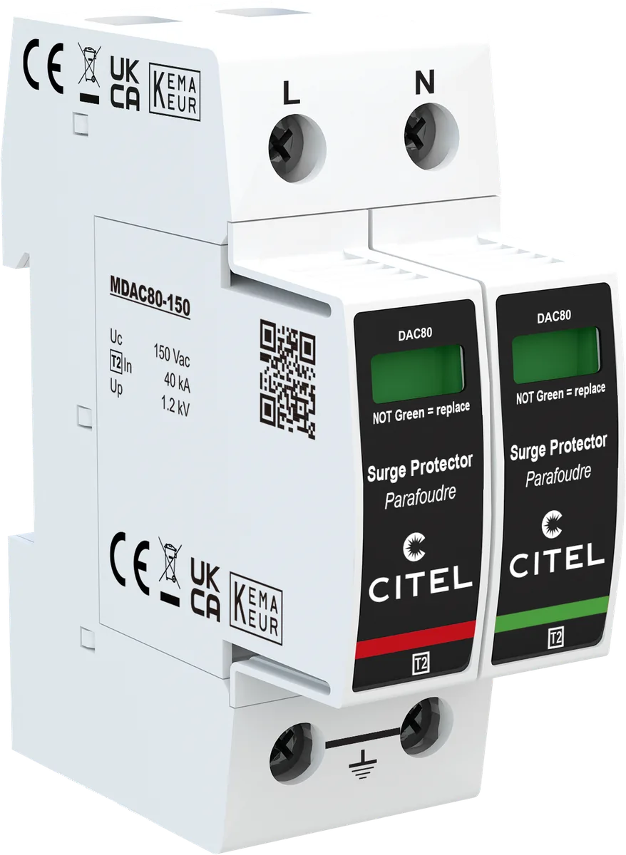 Устройство защиты от импульсных перенапряжений Citel DAC80-11-150 (821210132), тип 2, Imax 80 кА