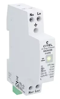 Устройство защиты от импульсных перенапряжений Citel DACN10S-L11-275 (70112022), тип 2 (или 3), моноблочный