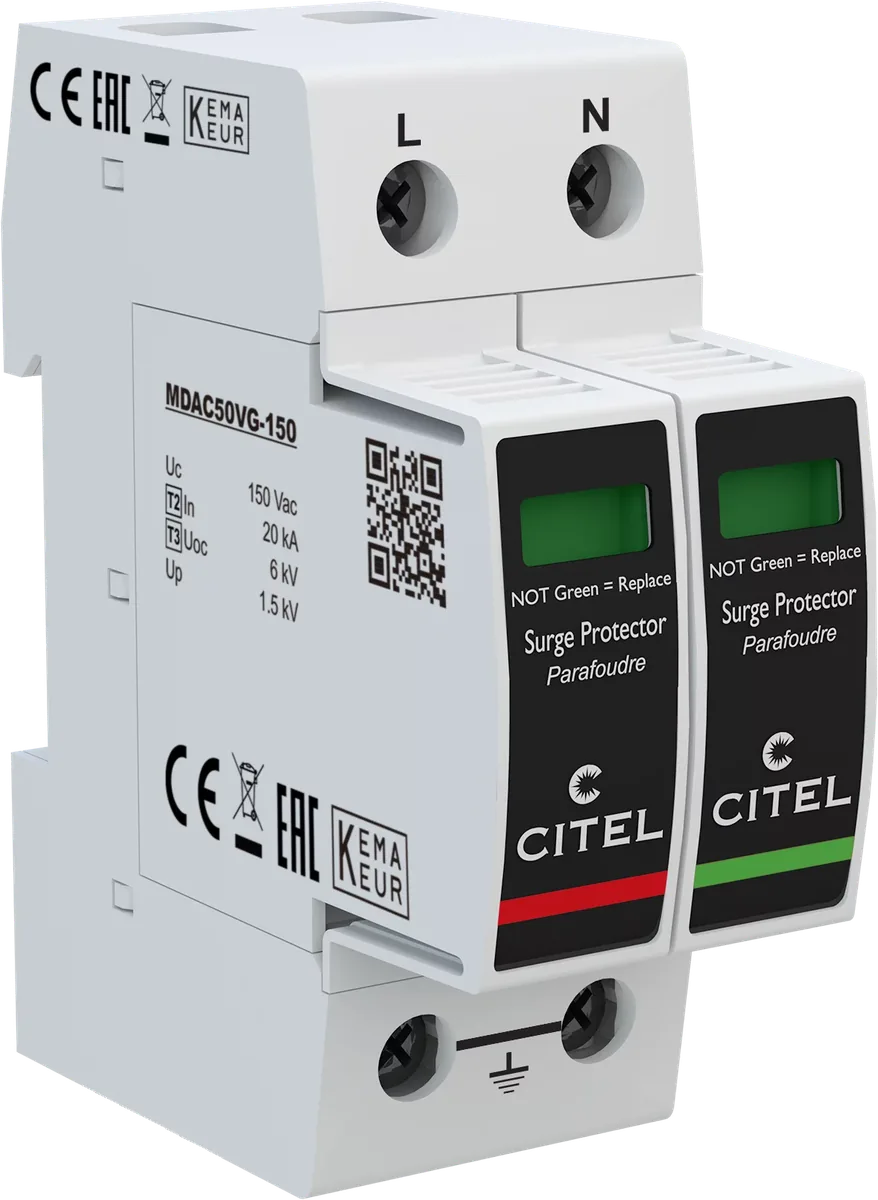 Устройство защиты от импульсных перенапряжений Citel DAC50VG-11-150 (821130132), тип 2+3