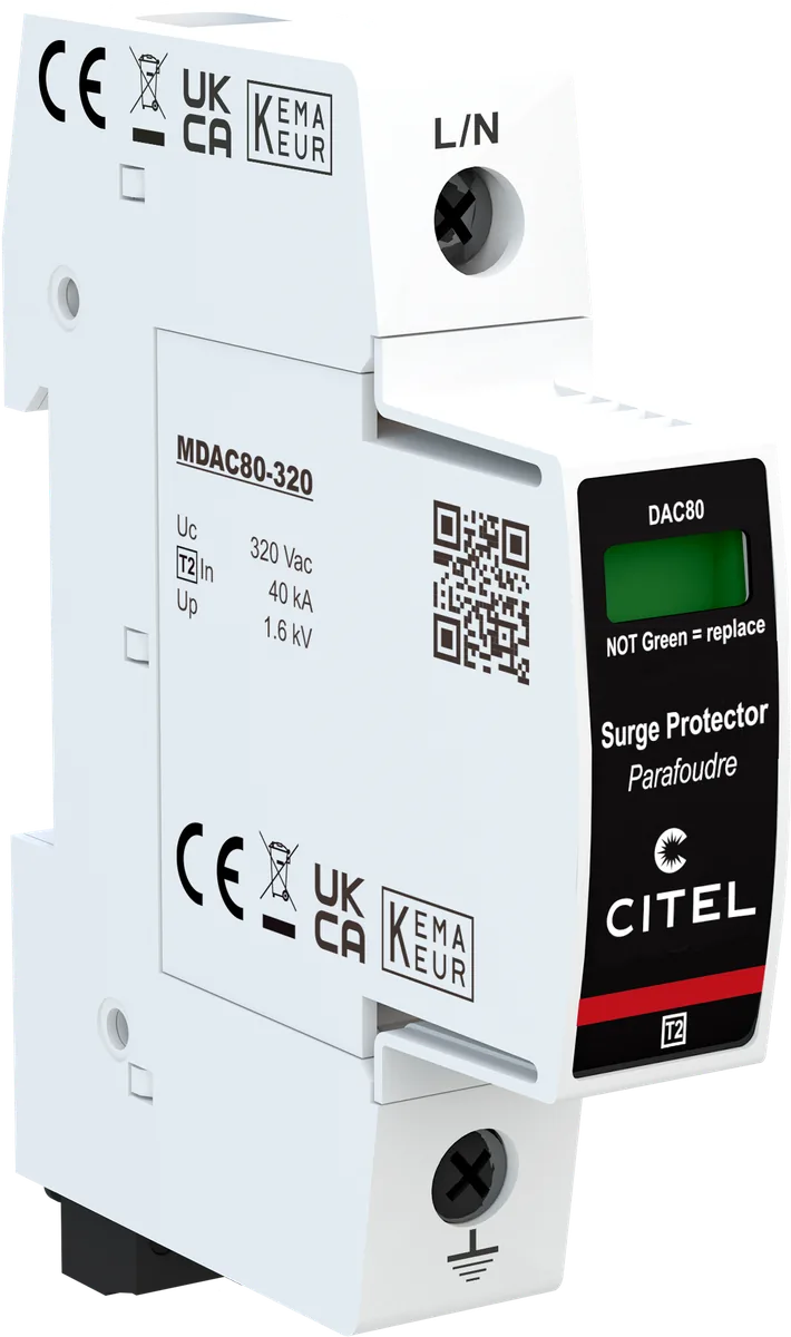 Устройство защиты от импульсных перенапряжений Citel DAC80S-10-320 (821210321), тип 2, Imax 80 кА