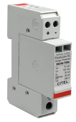Устройство защиты от импульсных перенапряжений Citel DS240S-110DC (310711), 2-полюсный, защита сети 110В постоянного тока