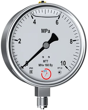 Манометр Метатрон МНн 160 Ву 0-16 МПа кт.1 IP65 М20х1,5 УХЛ1