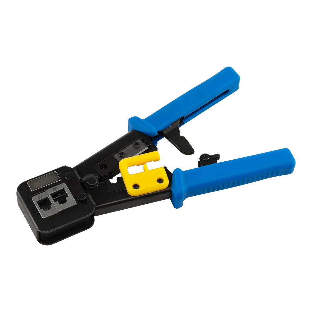Обжимной инструмент для коннекторов LANMASTER типа EZ, 4P, 6P, 8P, с храповым механизмом