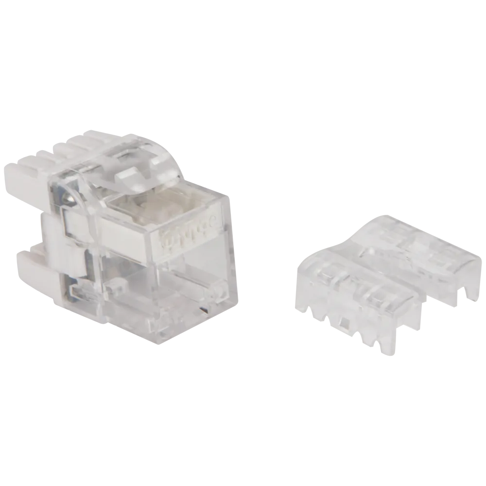 Модуль LANMASTER Keystone, RJ45, кат.5E, UTP, 180 градусов, с индикатором, белый