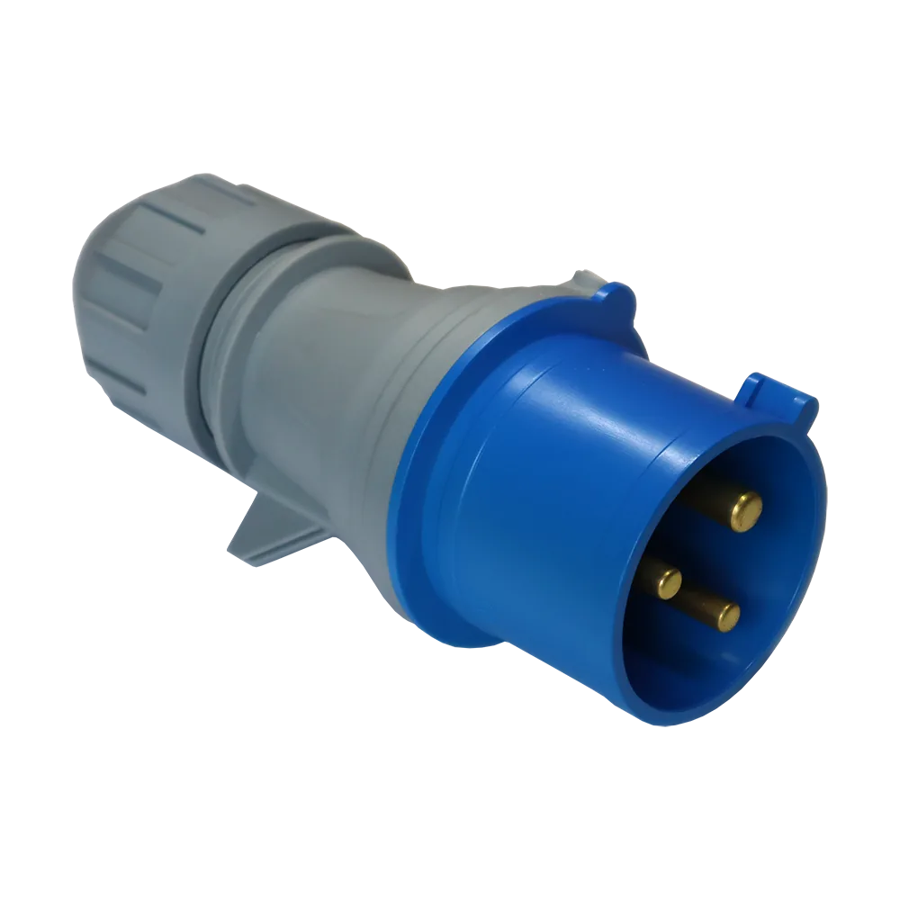 Вилка LANMASTER IEC 309 однофазная 32 A, 250V, разборная, синяя