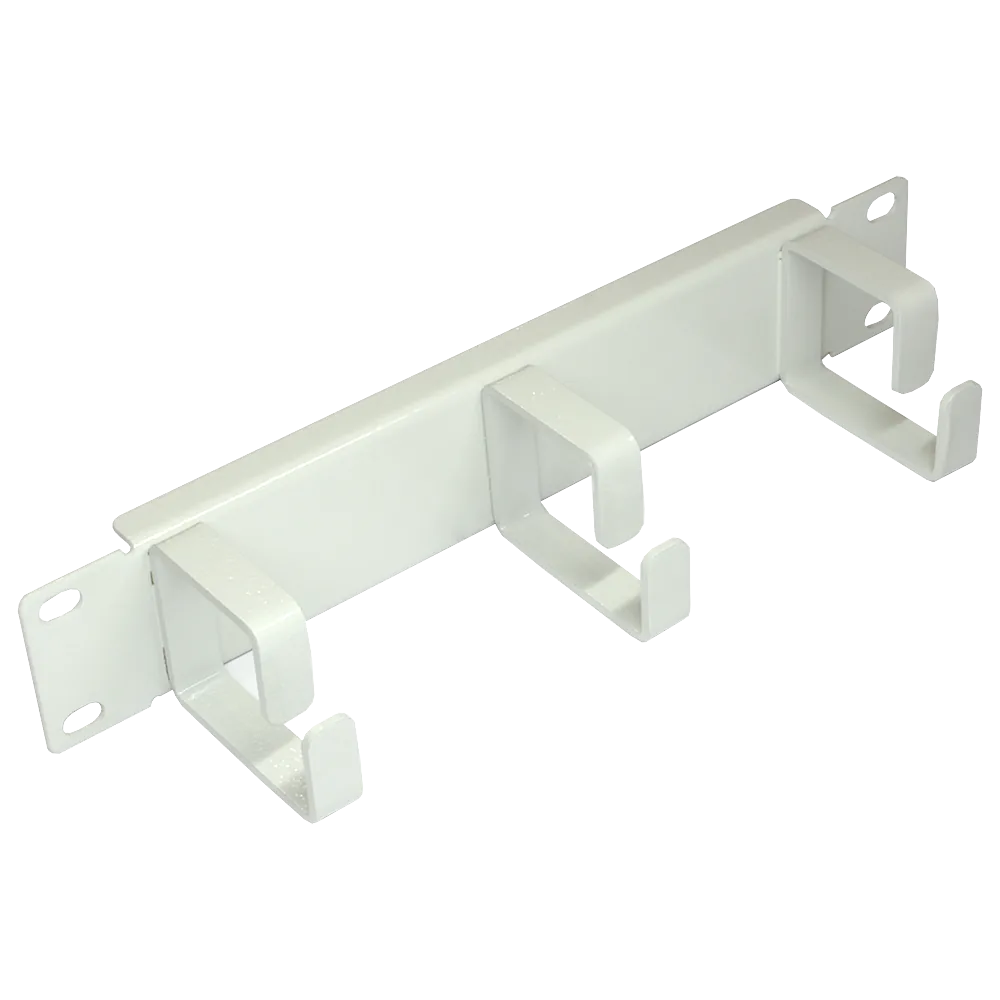 Кабельный органайзер LANMASTER для шкафа 10", 1U, 3 металлических кольца, серый