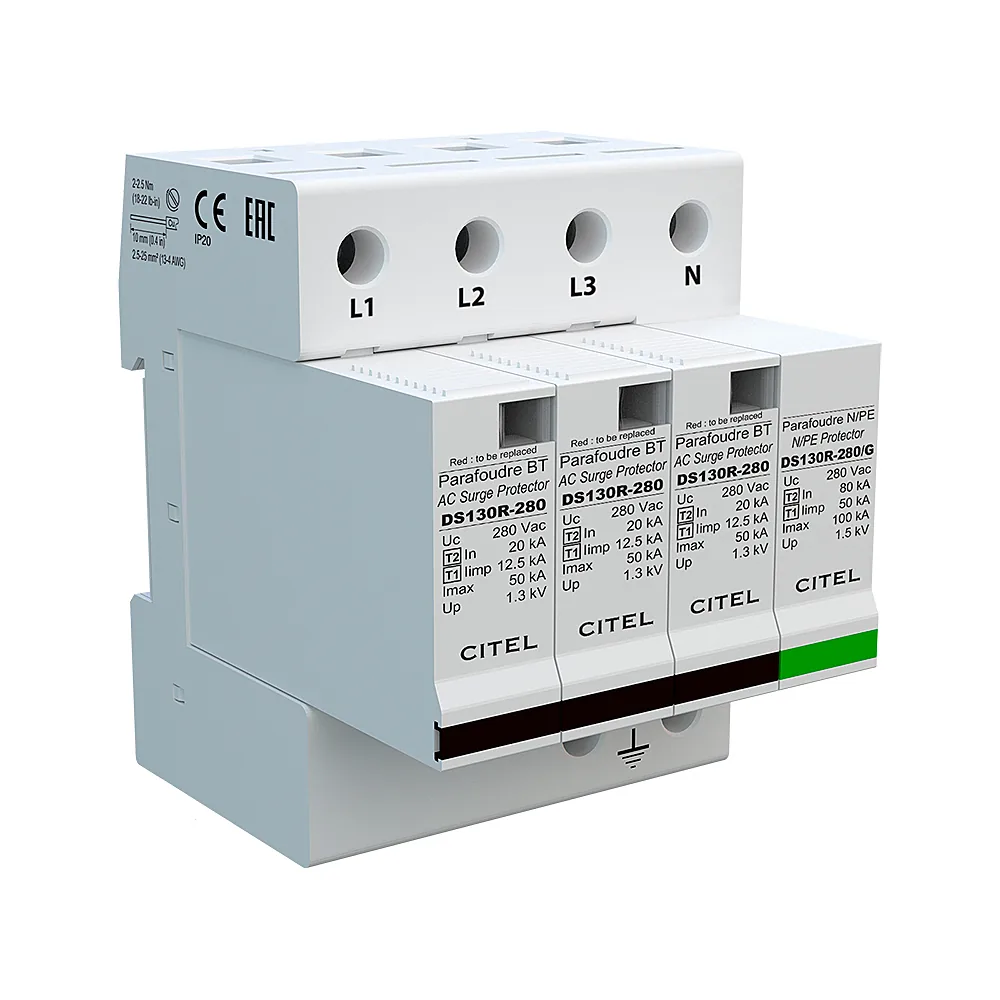 Устройство защиты от импульсных перенапряжений Citel DS134R-280/G (571124), тип 1+2