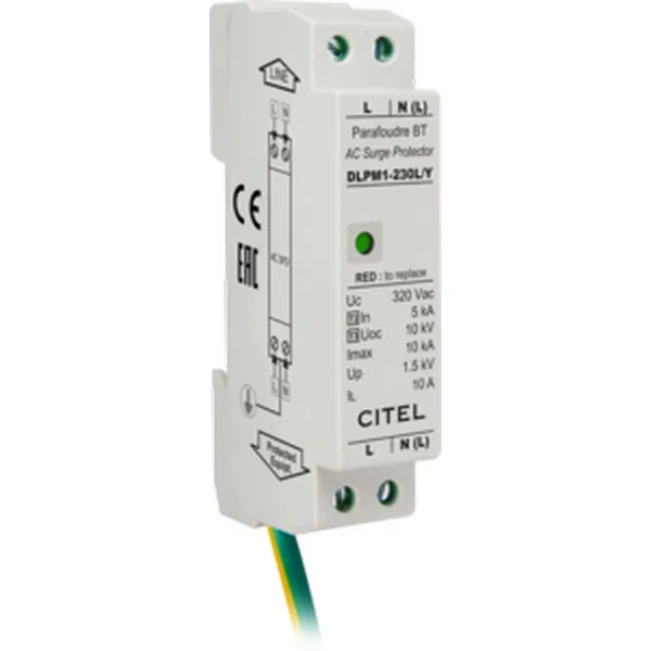 Устройство защиты от импульсных перенапряжений Citel DLPM1-230L/Y (355923)