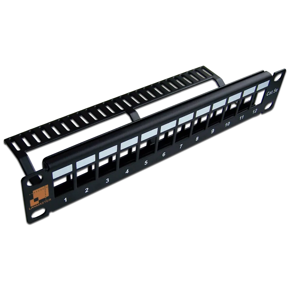 Патч-панель LANMASTER наборная 10", неэкранированная, 12 портов, 1U