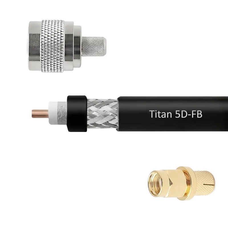 Кабельная сборка VEGATEL 5D-FB Titan N-male-SMA-male 1 м