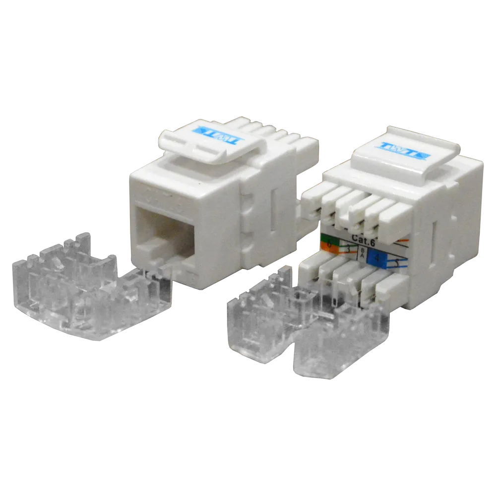 Модуль LANMASTER Keystone RJ45, Cat.6, UTP, 180 градусов, белый