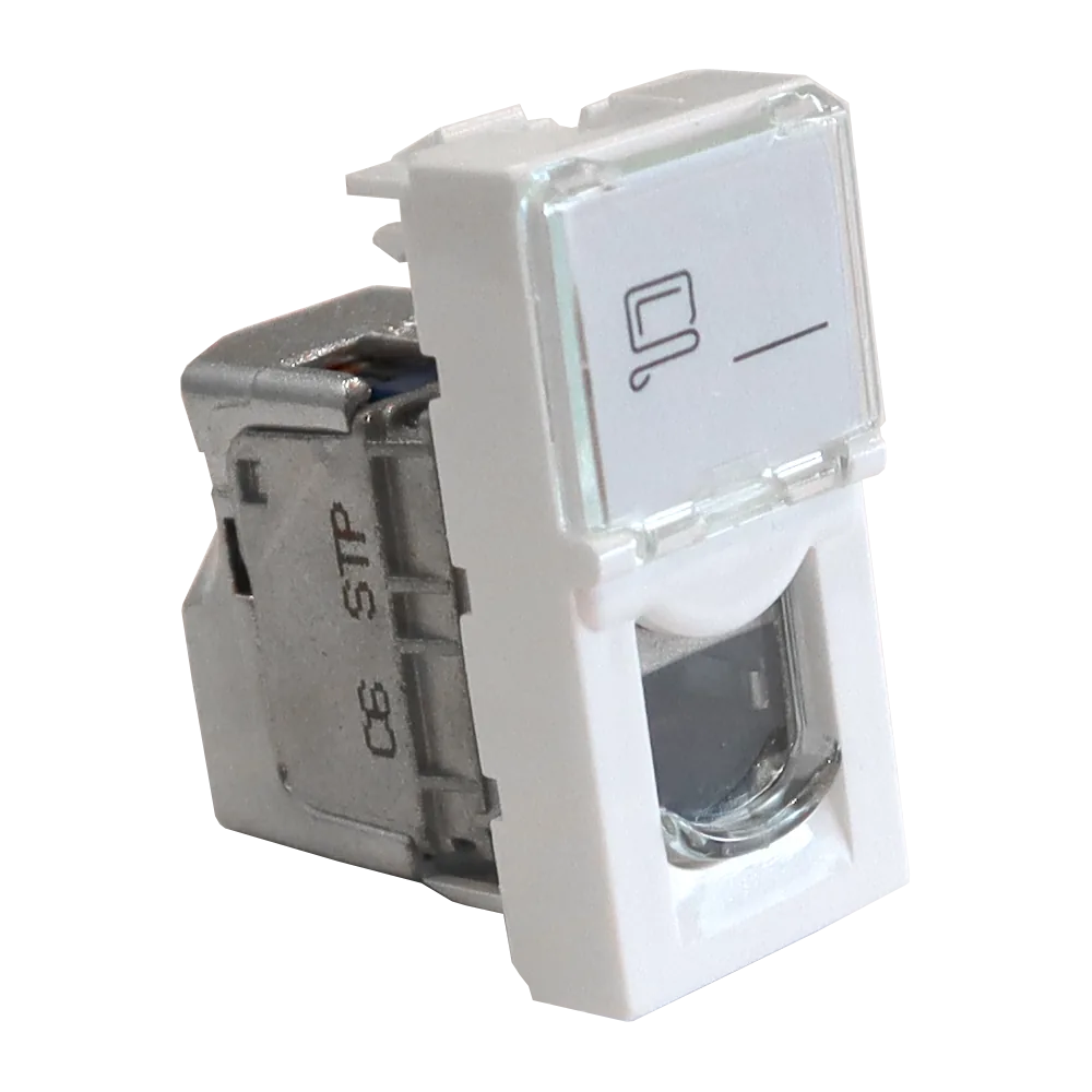 Вставка LANMASTER 22.5x45 RJ-45 STP кат.6