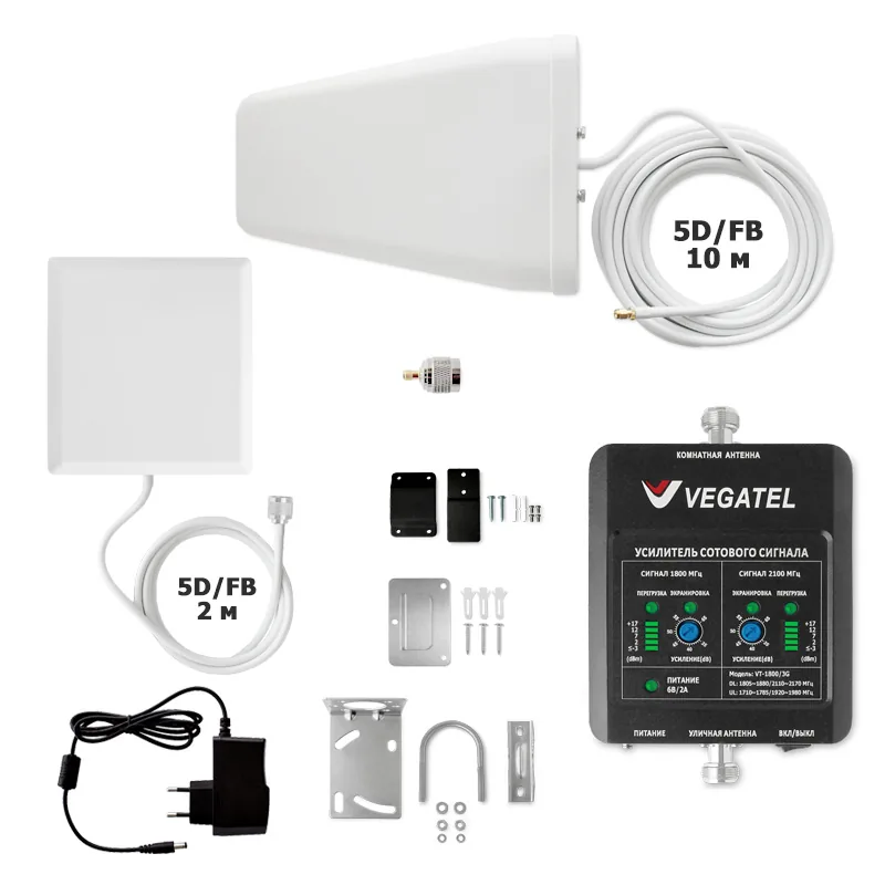 Репитер VEGATEL комплект VT-1800/3G-kit дом LED