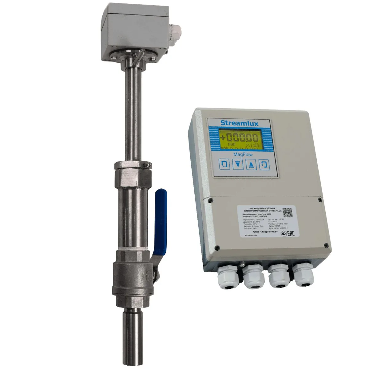 Погружной электромагнитный расходомер STREAMLUX MagFlow 2600